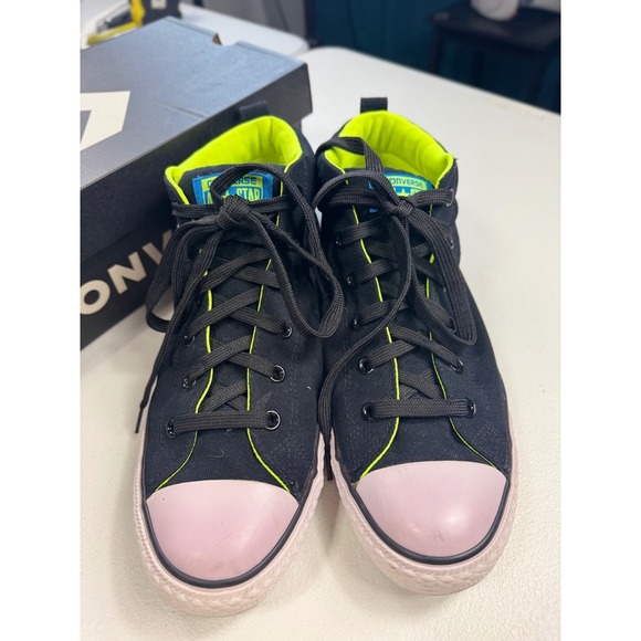 Converse All Star CT High Top Black Neon Pink Youth Mens Sneakers - Picture 1 of 6